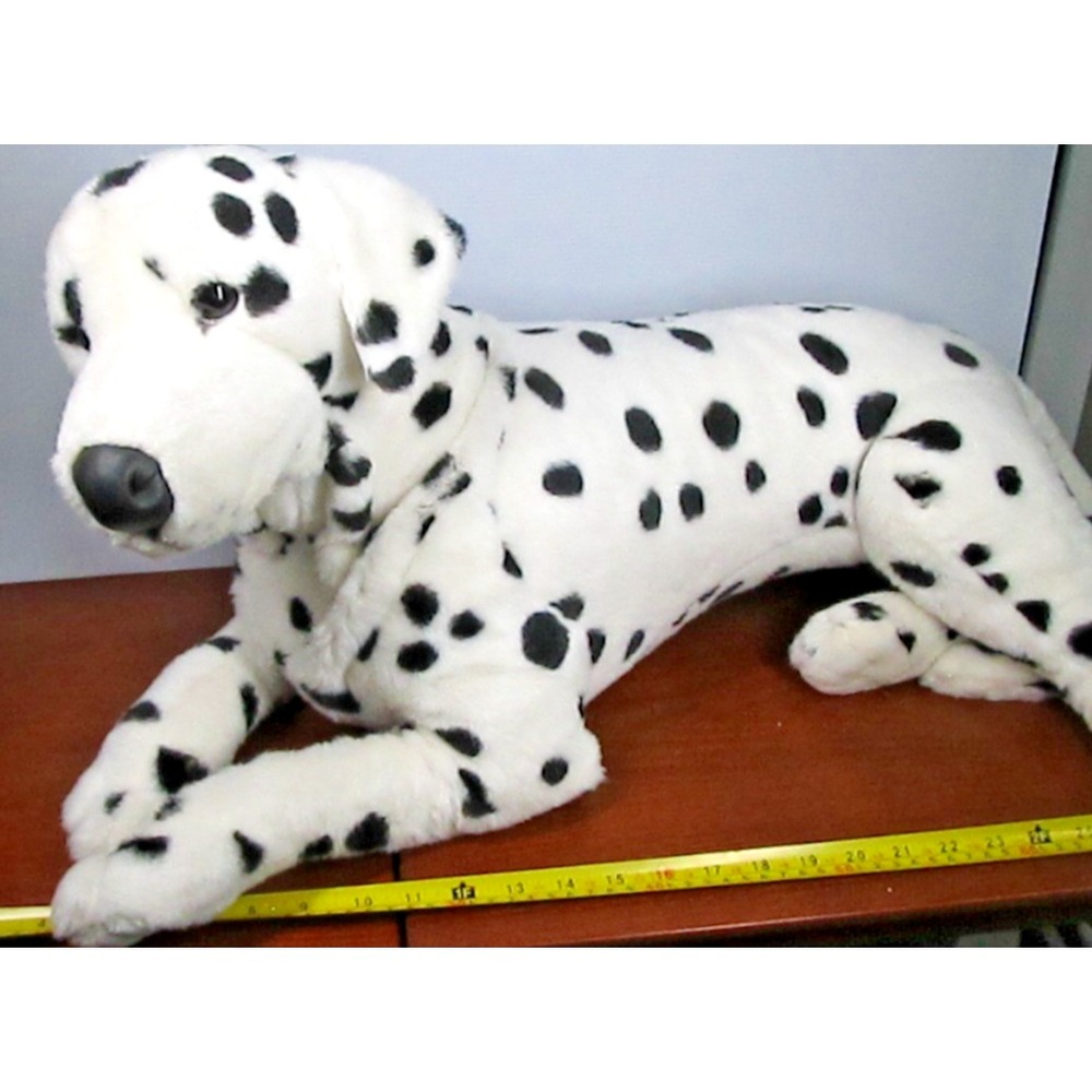VINTAGE FAO Schwarz Fifth Avenue Lying Dalmatian  Realistic Puppy Dog 26"